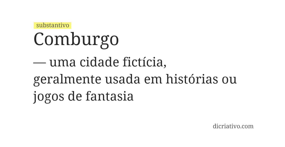 Significado de comburgo