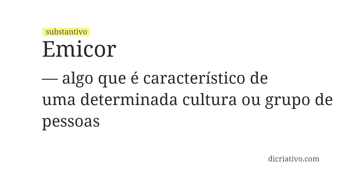 Significado de emicor
