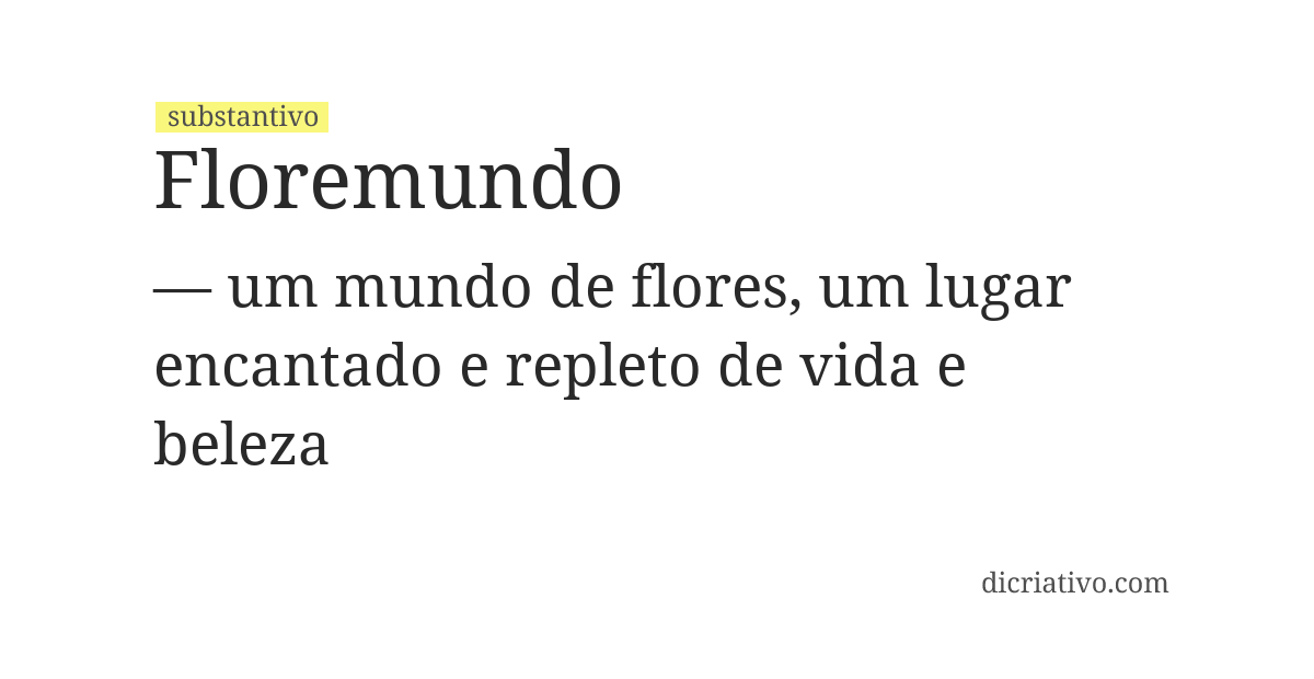 Significado de floremundo