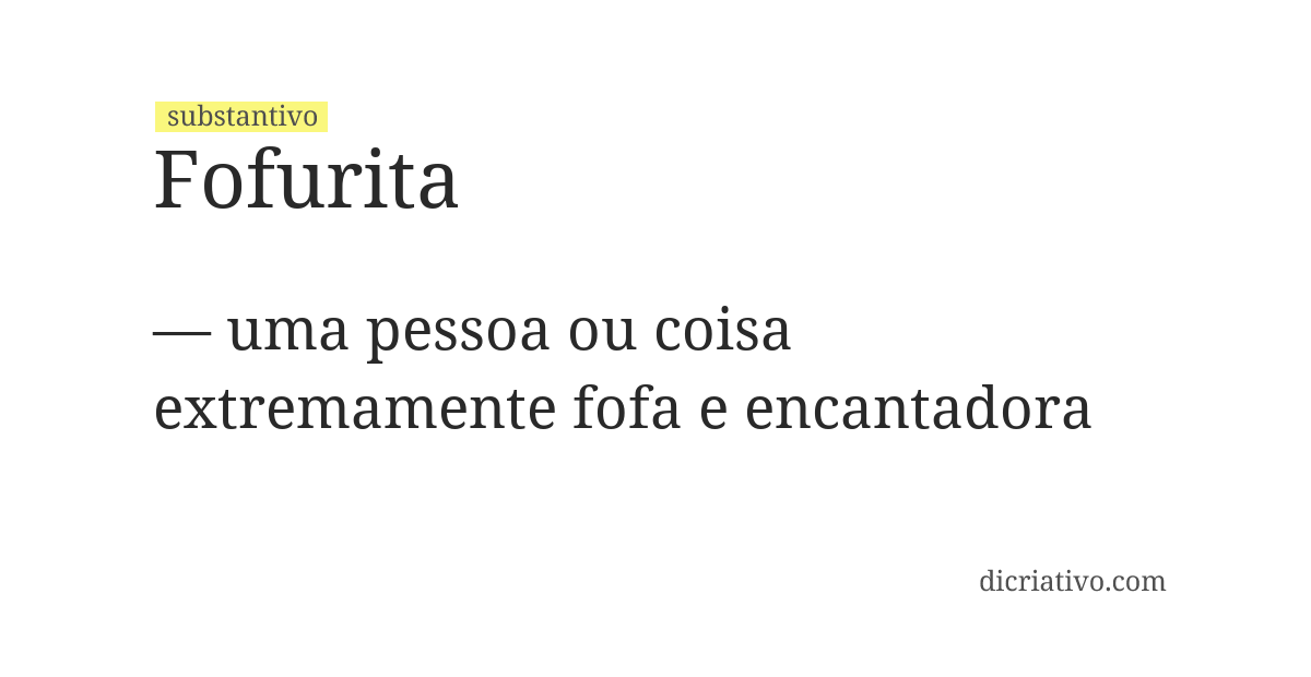 Significado de fofurita