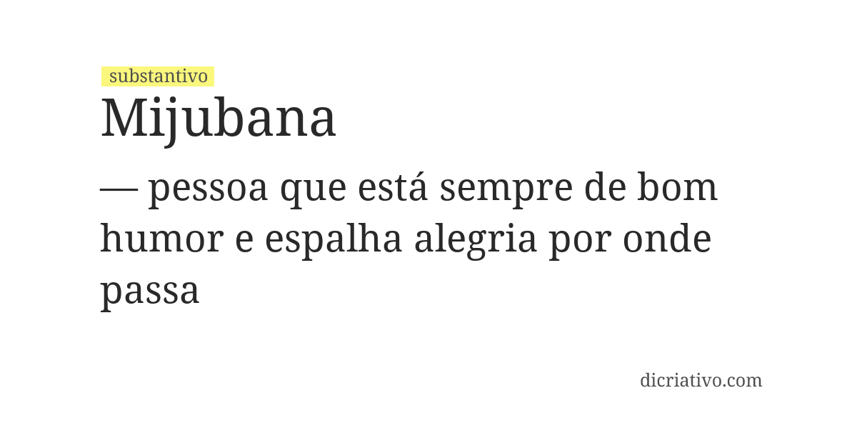 Significado de mijubana