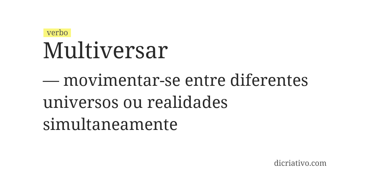 Significado de multiversar
