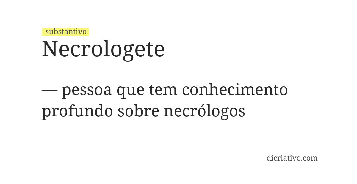 Significado de necrologete