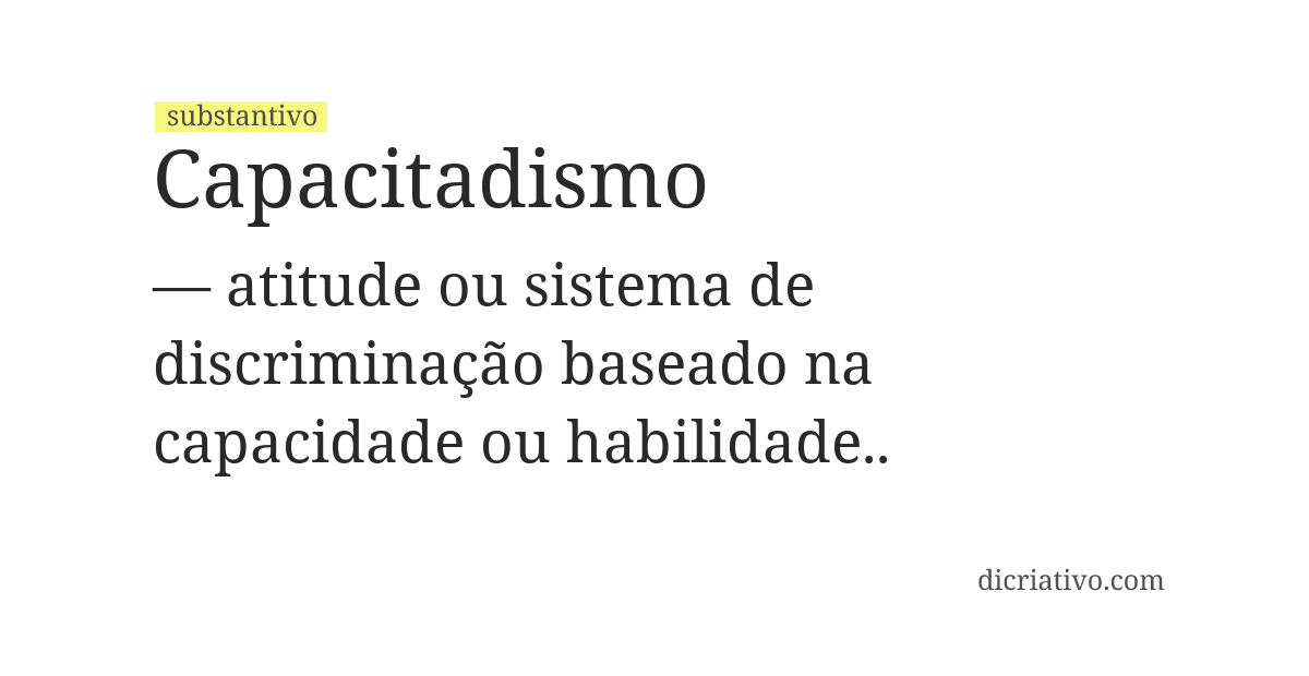 Significado de capacitadismo