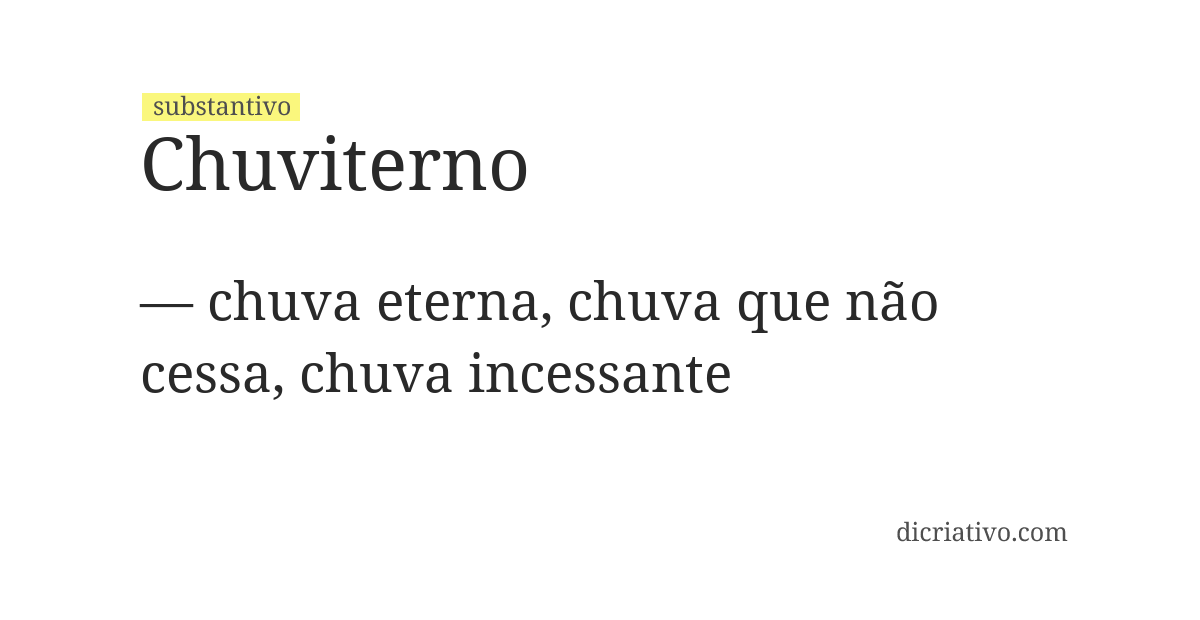 Significado de chuviterno