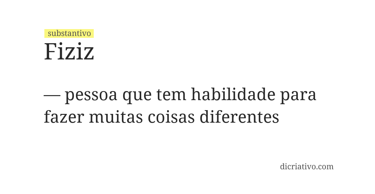Significado de fiziz