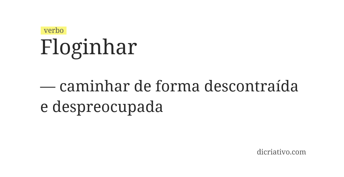 Significado de floginhar