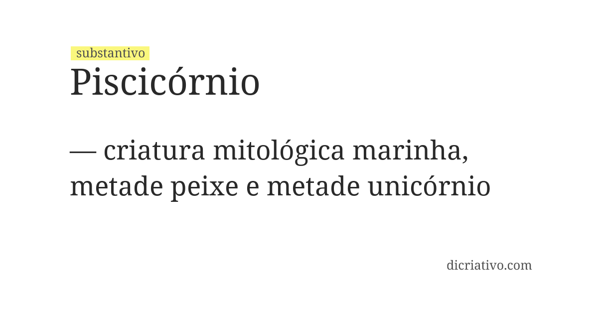Significado de piscicórnio