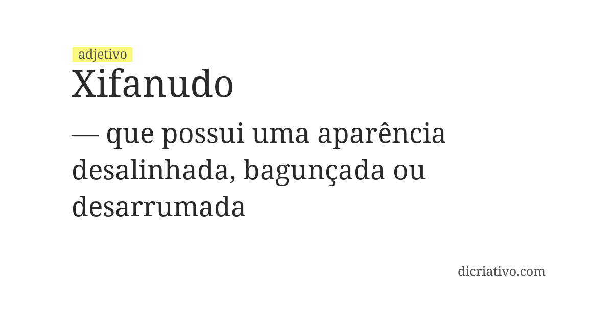 Significado de xifanudo