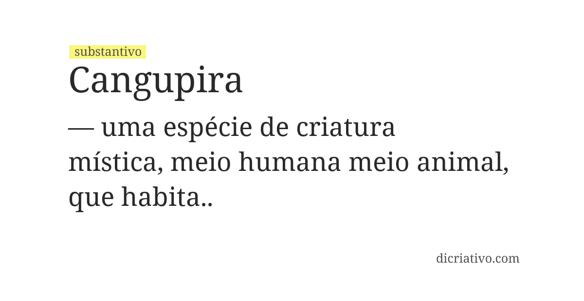 Significado de cangupira