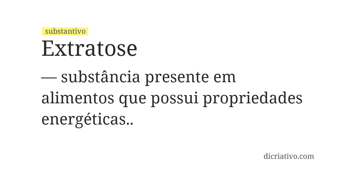 Significado de extratose