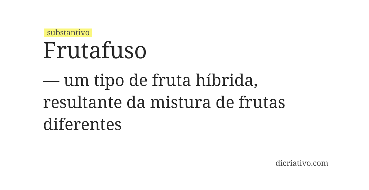 Significado de frutafuso