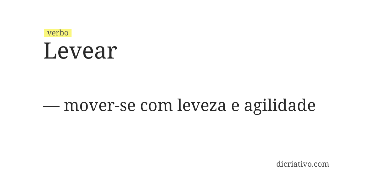 Significado de levear