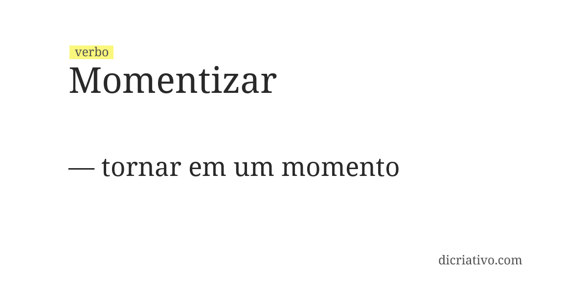 Significado de momentizar