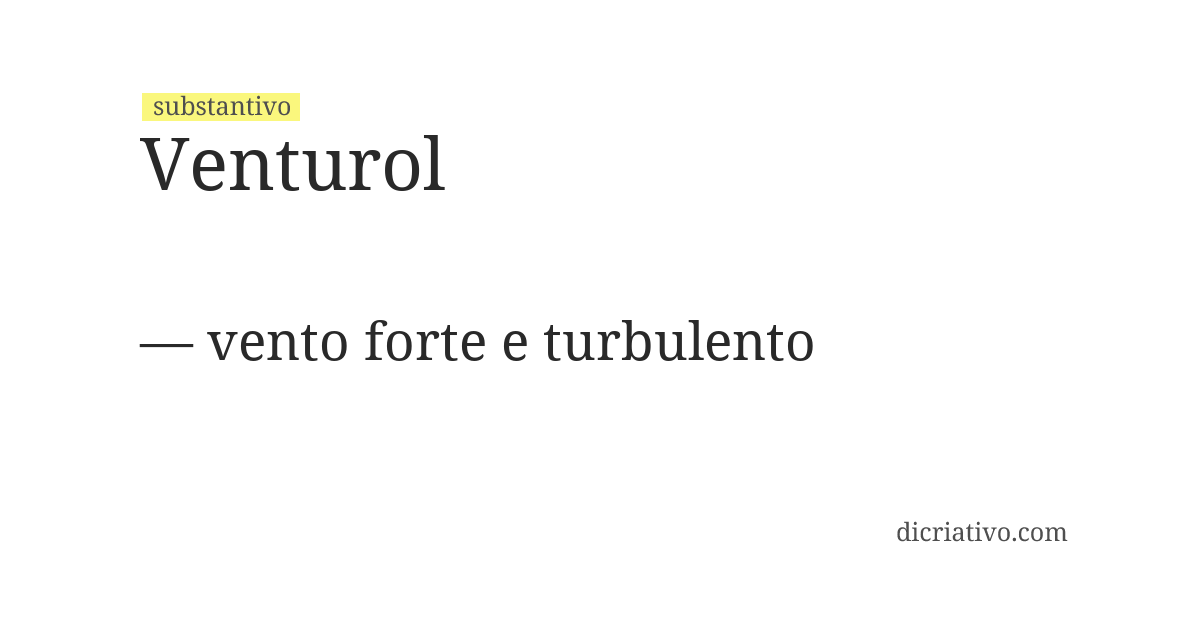 Significado de venturol
