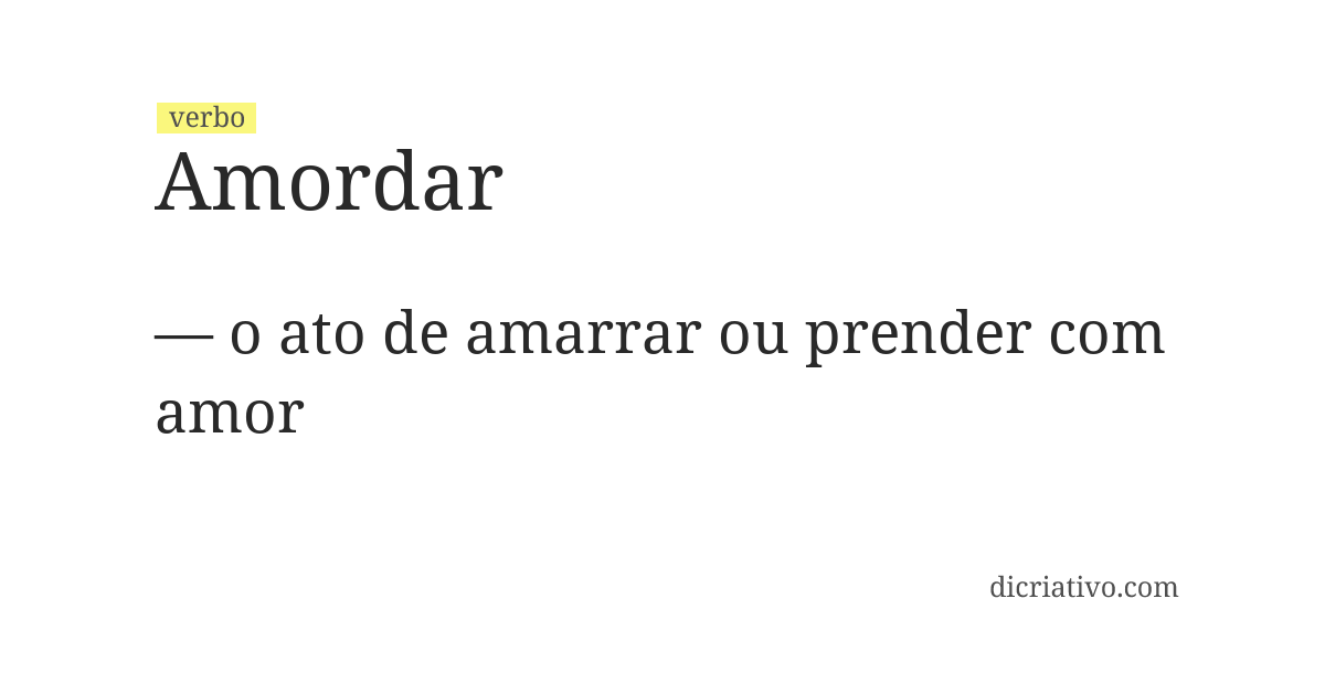 Significado de amordar