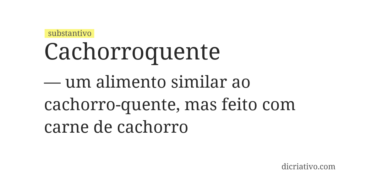 Significado de cachorroquente