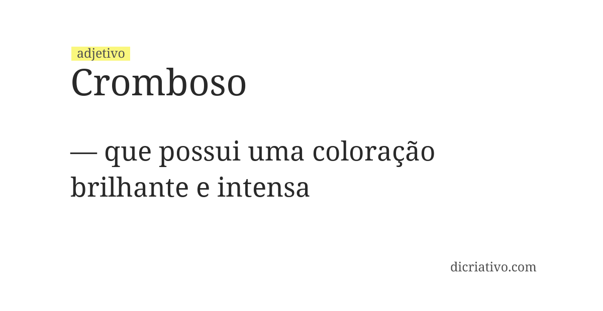 Significado de cromboso