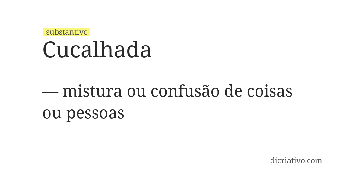 Significado de cucalhada