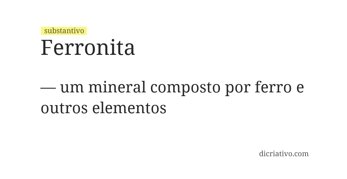 Significado de ferronita