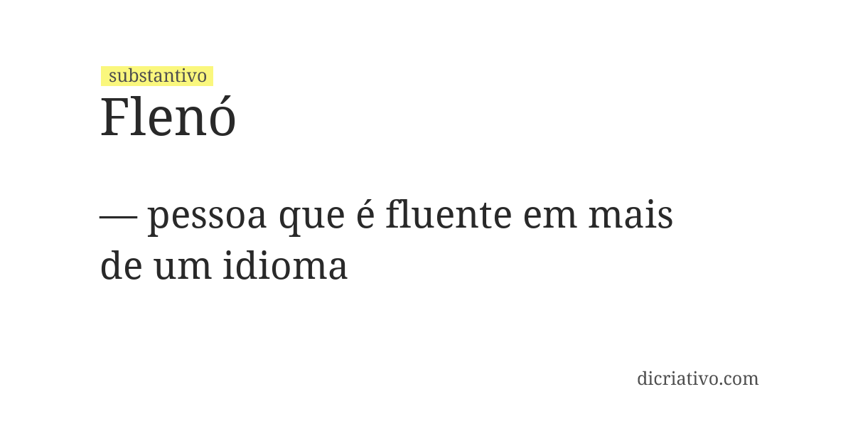 Significado de flenó