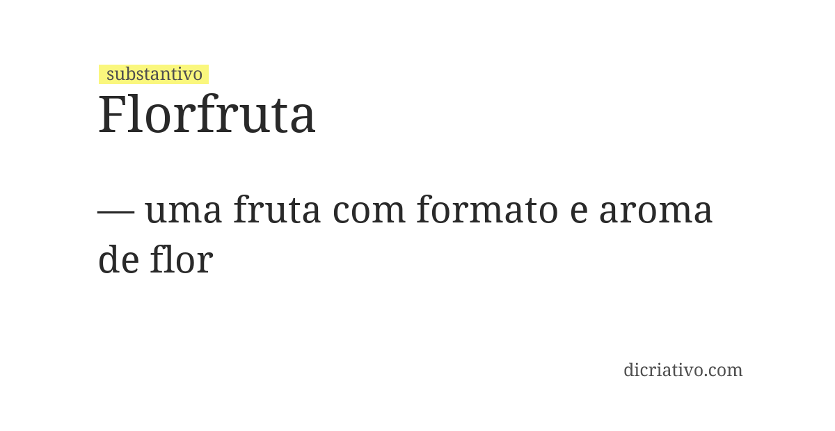 Significado de florfruta