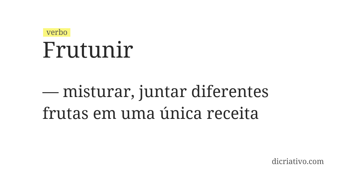 Significado de frutunir