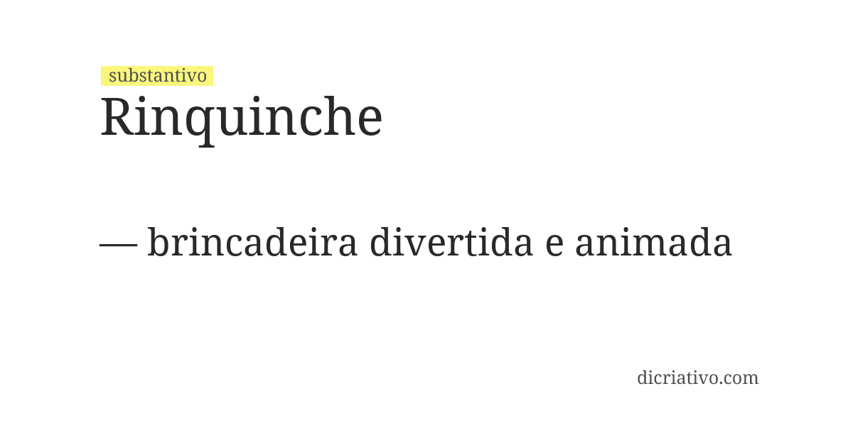 Significado de rinquinche