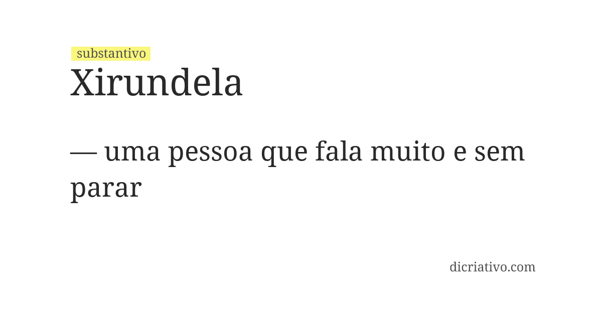 Significado de xirundela