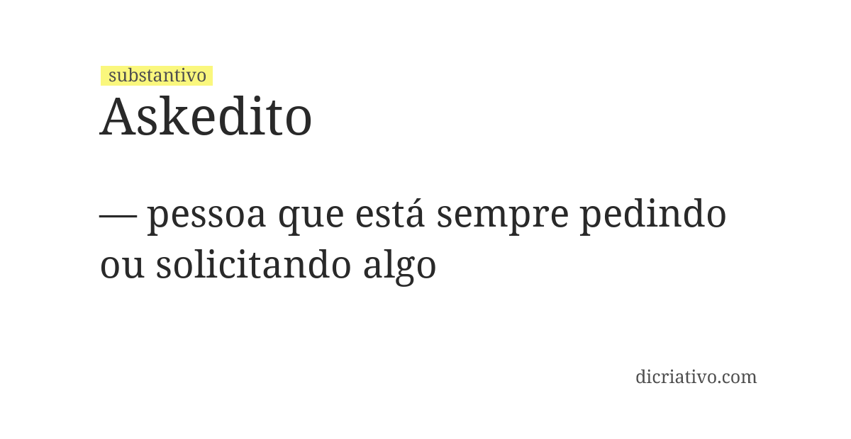 Significado de askedito