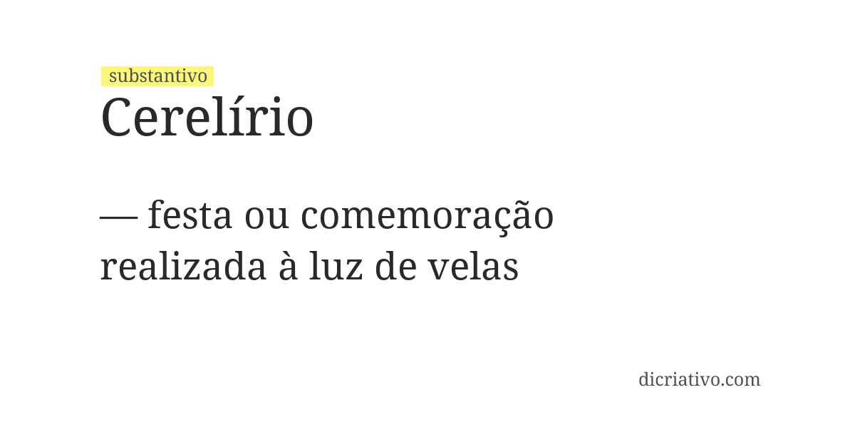 Significado de cerelírio