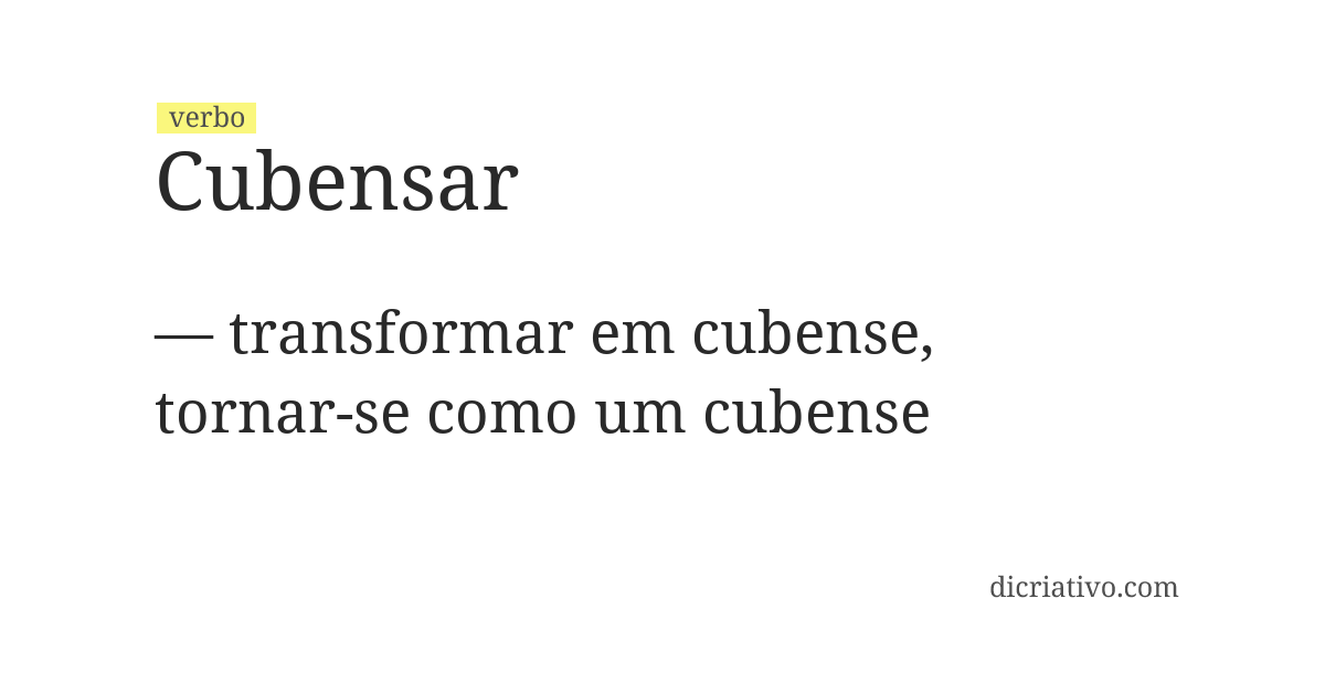 Significado de cubensar