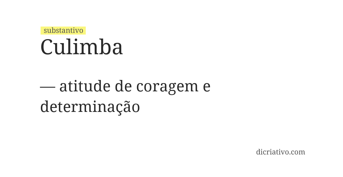 Significado de culimba