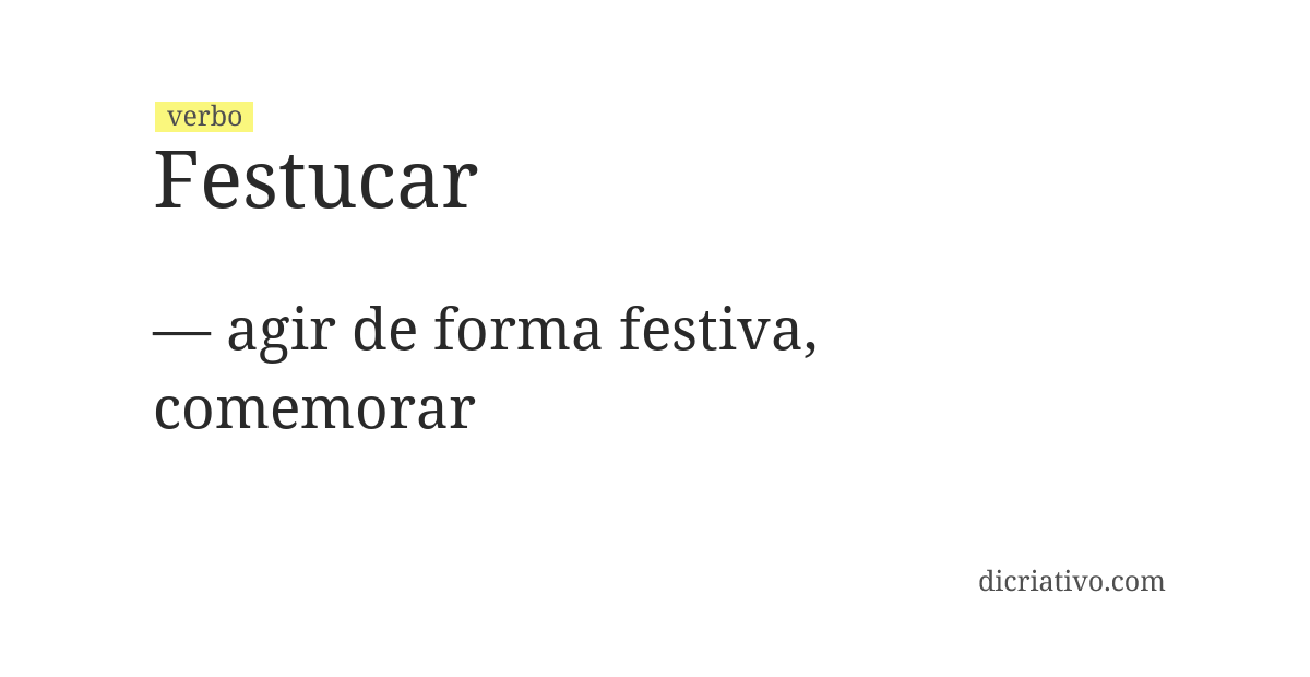 Significado de festucar
