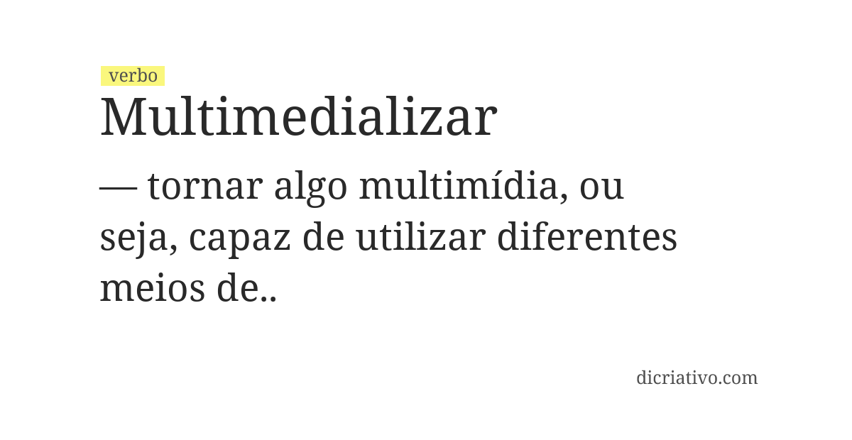Significado de multimedializar