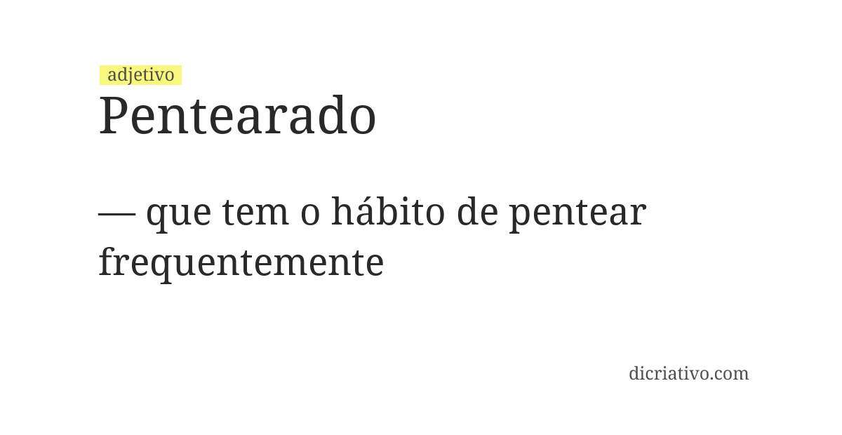 Significado de pentearado