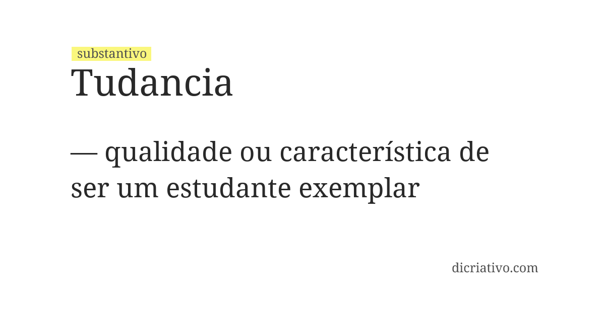 Significado de tudancia
