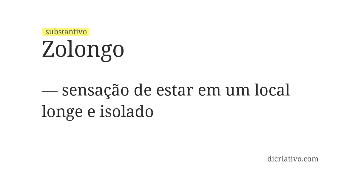 Significado de zolongo