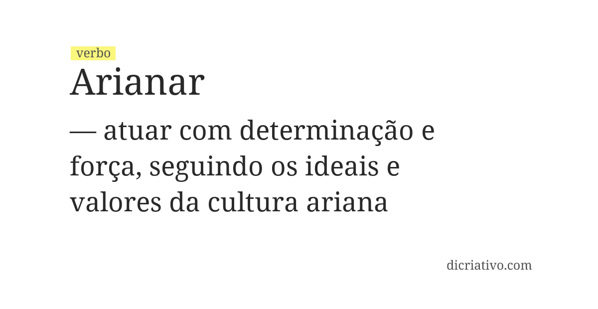 Significado de arianar