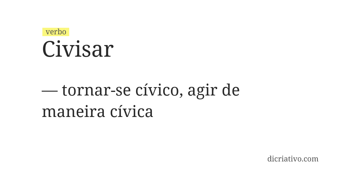 Significado de civisar