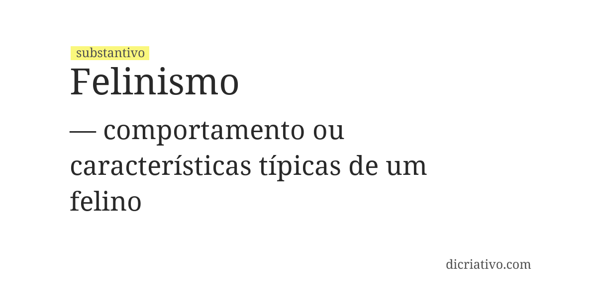 Significado de felinismo