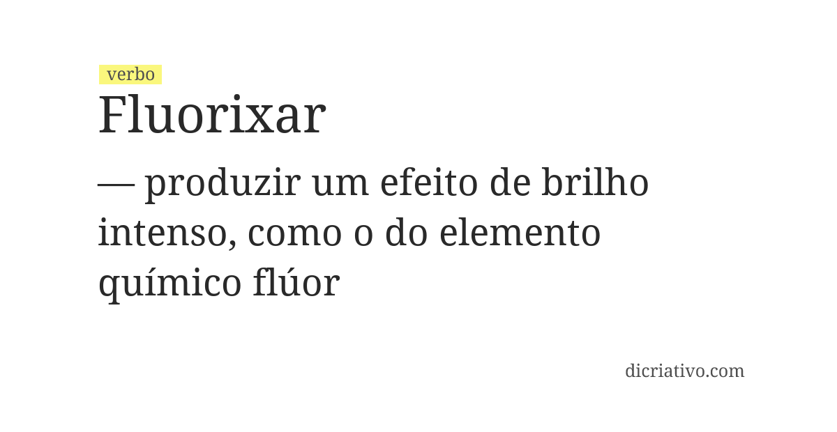 Significado de fluorixar
