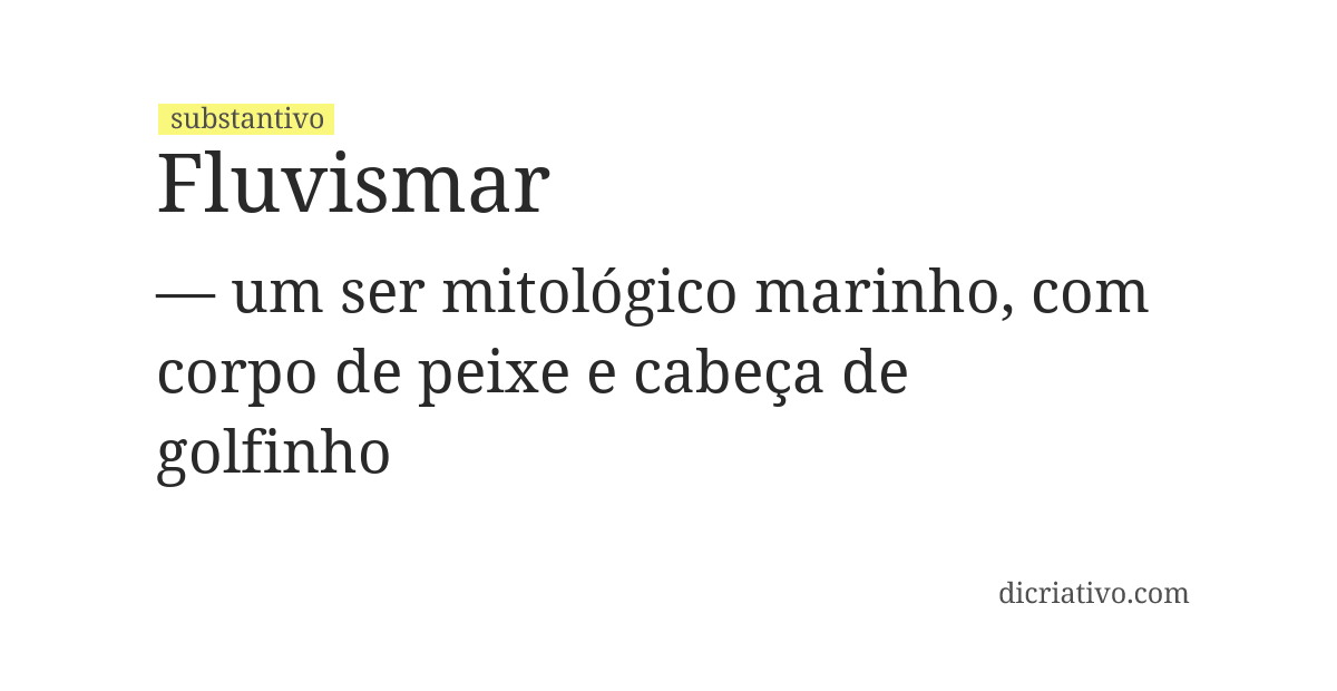 Significado de fluvismar