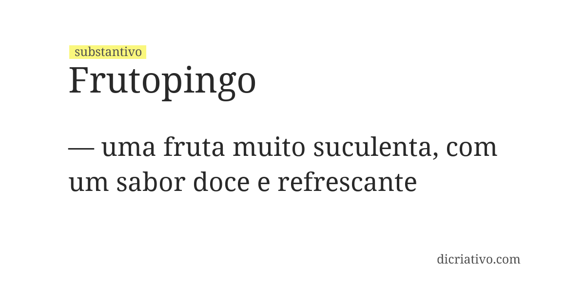 Significado de frutopingo