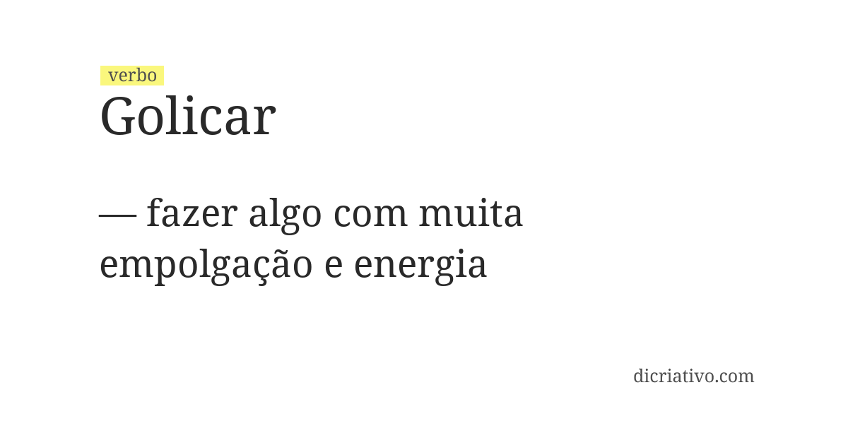 Significado de golicar