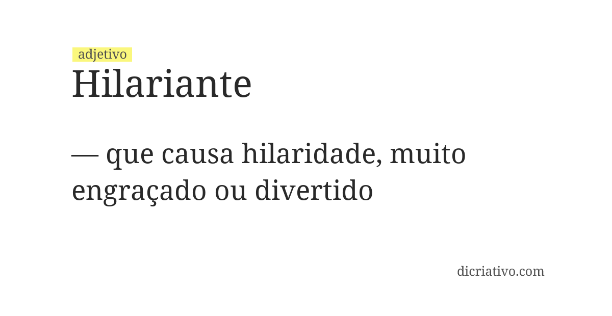 Significado de hilariante
