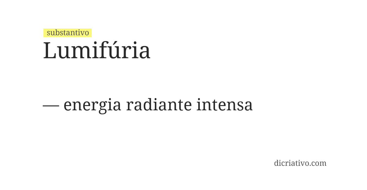 Significado de lumifúria