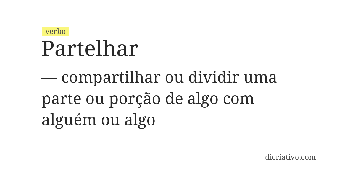 Significado de partelhar