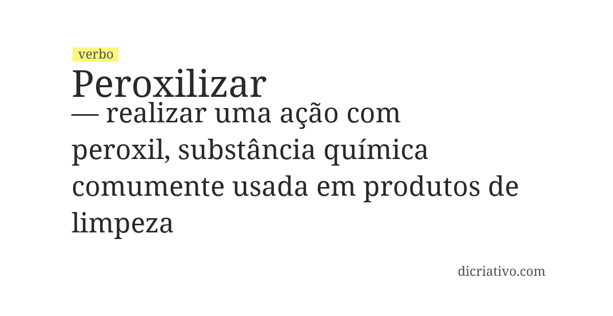 Significado de peroxilizar