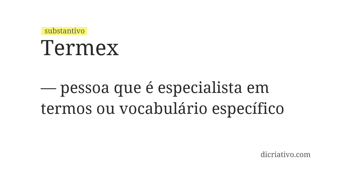 Significado de termex